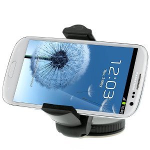 Gmatrix Windshield Dashboard Car Mount Holder for Iphone 5 4s 4 3gs Samsung Galaxy S4 S3 S2 Epic Touch 4g HTC One X EVO 4g Rhyme Droid Razr Bionic Incredible 2 Charge Google Blackberry Torch Lg Revolution GPS Compact Size 360 Degree Rotatable Blackberry Torch Bold Curve Lg Optimus Elite 4x and Many More