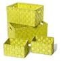 Set de 4 Paniers de Rangement Vert Anis - Paris Prix