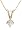 10k Yellow Gold Princess Cut Diamond Solitaire Pendant (1/10 ct, J-K Color, I2-I3 Clarity)