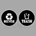 Recycle and Trash Solid Decal Self Adhesive Fabric Vinyl (4