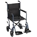 Nova Ortho-Med 329 Lightweight Transport Chair - Blue (19")