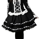 ビーディングレーススカート L243 ゴスロリ ロリータ パンク コスプレ コスチューム メイド 黒 m