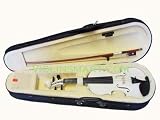 VIOLINSMART Solid WHITE color 4/4 Full Size Teachers Recommended Student Violin + Bow + Case + Rosin Complete Set