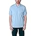 Hanes Men's Cotton-Blend EcoSmart Jersey Polo with Pocket Light Blue