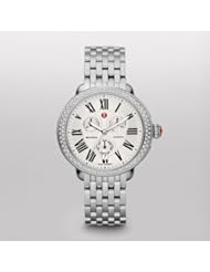 MICHELE Womens MWW21A000001 Serein Analog Display Swiss Quartz Silver Watch