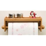 Bamboo Wall Mount Kitchen Paper Towel Holder Shelf by Tribeca Blu