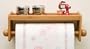 Bamboo Wall Mount Kitchen Paper Towel Holder Shelf