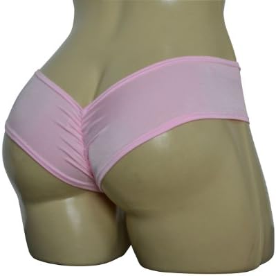 Brazilian Scrunch Micro Lowrise Sexy Ultra Cheeky Booty Shorts (Pink Power)