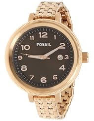 Fossil Bridgette Brown Dial Rose Gold-plated Ladies Watch AM4389