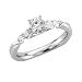 14k White Gold Diamond Wedding Engagement Ring / Band, Size 7 (H-I, SI-I, 0.64 carat)