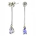 Dangling Tanzanite and Diamond Earrings