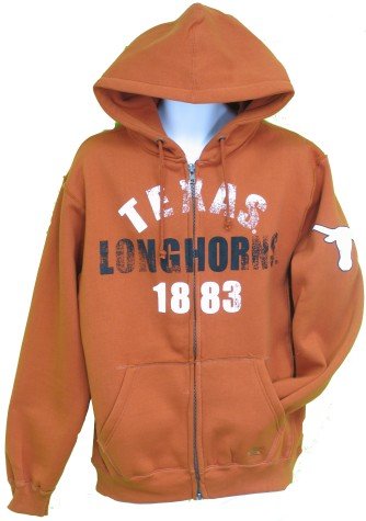 Buy Men`s Texas Longhorns Renegade Full-Zip Fleece Hoodie Sweatshirt