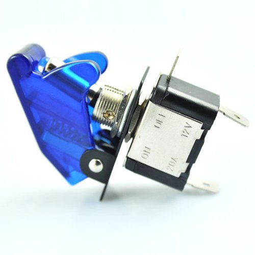 New On/off Metal Bat Toggle Switch Spst Illuminated Blue LED