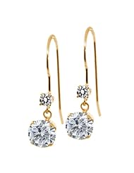 1.13 Ct Round I/J Diamond White Diamond 14K Yellow Gold Earrings