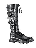 IMAGE OF Unisex Gothic 5 Strap Leather Knee Boot - Mens 8