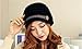 Women Knit Snow Hat Winter Snowboarding Beanie Crochet Cap (Black)