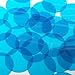 Round Sequin 40mm Dark Aqua Blue Transparent Glossy and Matte Duo Two Sided Loose Couture Paillettes