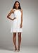 David's Bridal Wedding Dress: Small Flowy Chiffon Dress with Crystal Beading Style 47801D