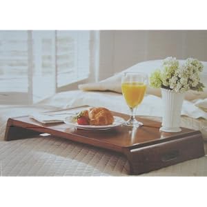 3-in-1 Solid Wood Bed & Laptop Tray