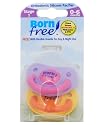 BornFree 2x Pacifiers for Day and Night Use 0-6 months BPA FREE.
