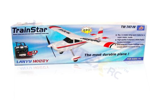 2.4Ghz 4-Channel Radio Remote Control Trainstar Airplane RTF w/ EPO High Crash Resistance + Brushless Setup