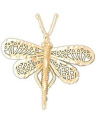 Dazzlers Solid 14 karats gold Dragonfly Charm Pendant Available in three colors from jewelsberry (weights: 2.3 grams only)