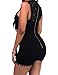 shekiss Women's Casual Sexy Lace Sleeveless High Waist One Piece Pants Jumpsuits Rompers Black Ladies Outfits Black Large