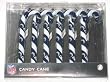 SAN DIEGO CHARGERS Team Logo & Colors CANDY CANE CHRISTMAS ORNAMENT SET (6 pack)