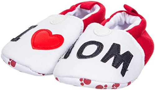 Buttercup Baby 'I Love Mom' Slipper Soft Sole Infant Shoes 0-6 Months