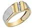 Mens Diamond Band in Brushed Two Tone Gold
