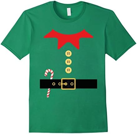 Men's Elf Costume Holiday Christmas T-Shirt - Unisex (Xmas) Large Kelly Green