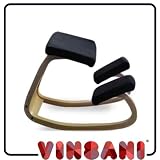 BLACK KNEELING POSTURE ERGONOMIC CHAIR OFFICE WOODEN