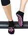 Toe Talk “Be Mindful” Non Slip Grip Socks, Women’s Sizes 6-10, Black, Ideal for Pilates Yoga & Mindful Practice