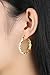Diamond Hoop Earrings 18k Gold Plated Womens Roseate Noble Jewelry