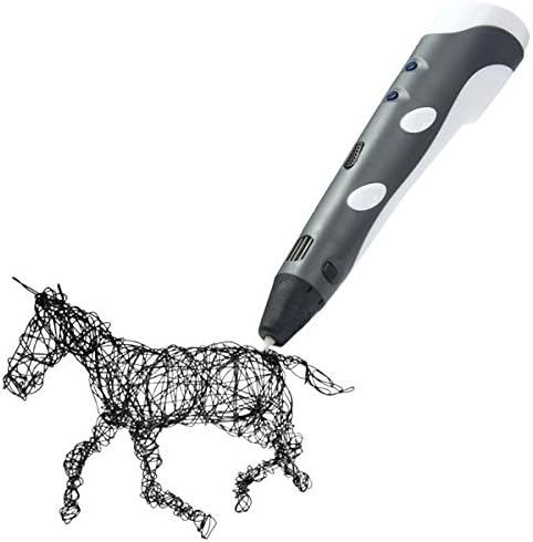 3D Printer Pen with ABS Material for Children Present ( 100 - 240V ) - BLACK