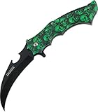 TAC Force TF-816 Series Spring Assist Folding Knife, Hawksbill Blade, Skull Camo Handle, 6-Inch Closed