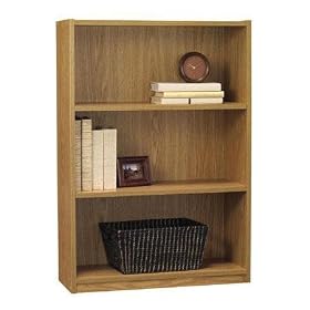 Ameriwood 9424052 Three Shelf Bookcase, Oak