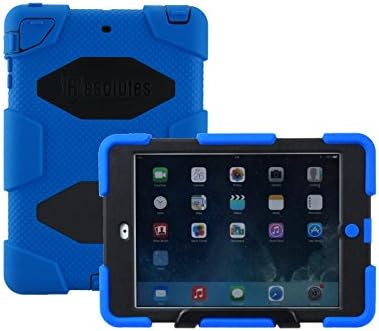 Winpartner iPad Mini 2 / iPad Mini Retina Military Case Cover - Silicone Soft Rubber Gel 3 in 1 Bumper with Stand and Screen Cover, Corner Protection Full Body Sealed Protective Heavy Duty Tough Armor for Apple iPad Mini 2 &amp; 1 Kid Proof Drop Proof Shockproof Dustproof (Blue/black)