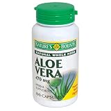 Nature's Bounty Natural Whole Herb Aloe Vera, 470 mg, 100 Capsules (Pack of 3)