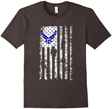 Men's Air Force US Flag Shirt Large Asphalt