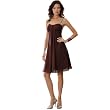Formal Evening Gown. Print Cocktail Dress for Prom, Party, Wedding by Sean Collection (70141) Chocolate