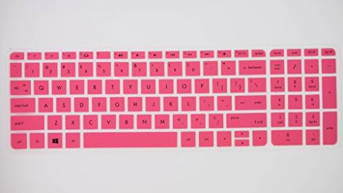HYAIT 1Pcs Colorful Silicone Keyboard Protector Skin Cover for HP Pavilion P15(NEW VERSION),15G,15Q,15ac043TX/ac042tx/ac073TX/ab006tx/ab010tx/ab065tx/ab093tx SEMI-PINK