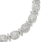 Katie Holmes Wedding Cubic Zirconia Silver Engagement Necklace