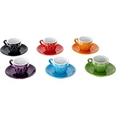 Bialetti I Colorati Espressotassen-Set mit 6 Tassen und Unterteller