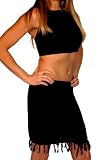 SHORT BLACK SUMMER SKIRT SET