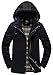 Wantdo Men's Cotton Lightweight Jacket with Removable Hood US Medium Black