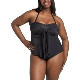 I.f.® Women's Plus Bandeau 2 Piece Swimsuit
