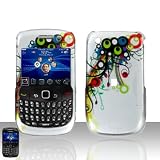 Colorful Vines Snap on Design Case Hard Case Skin Cover Faceplate for Blackberry Curve 8520 8530 + Screen Protector Film