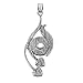 Souarts Heart Carve White Rhinestone Snap Pendant Fit Snap Mini Button