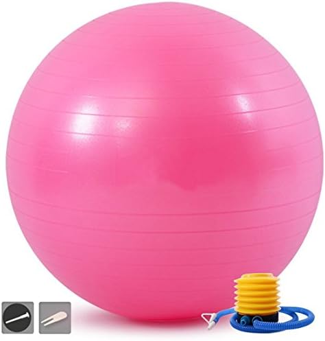 TPTfashion Fitness Anti-Burst Yoga Exercise Ball Workout Ball with Air Pump Air Plugs 65cm Perfect for Home and Office